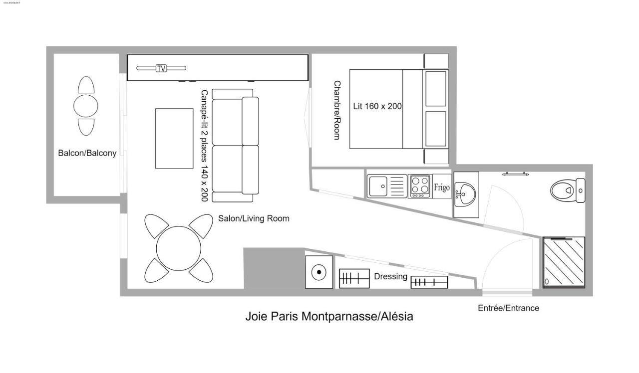 Апартаменты Joie Paris Montparnasse - Alesia Экстерьер фото